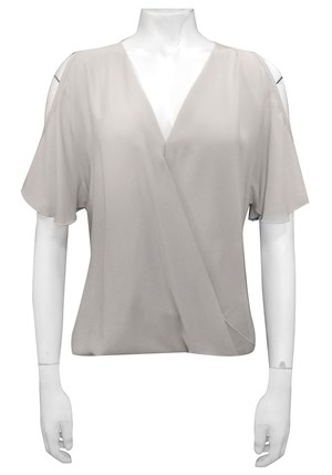 BEIGE - Robyn cross front blouse